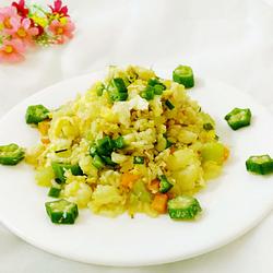 秋葵炒饭的做法[图]