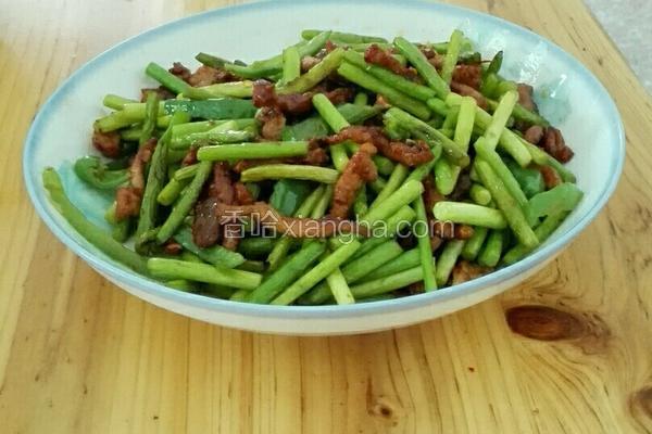 蒜苔炒肉丝