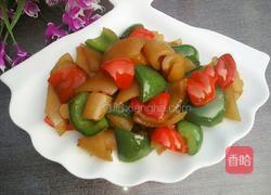 彩椒炒肉皮的做法图解12