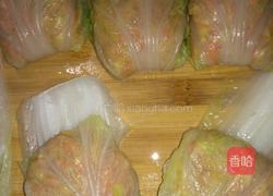 肉蒸白菜卷的做法图解3