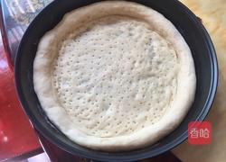 火腿蔬菜披萨，（面包机发面）的做法图解5