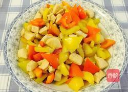 耗油鸡丁配彩椒的做法图解11