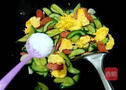 火腿黄瓜炒蛋的做法图解8