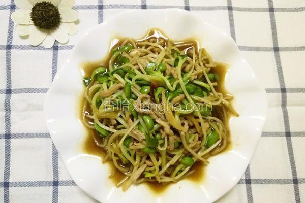 肉丝青豆苗