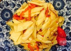 茭白、仔姜、红椒的做法图解4