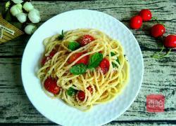 蒜香意面佐烤圣女果的做法图解8