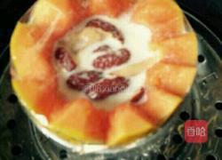 红枣木瓜炖牛奶的做法图解5