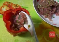 蒸酿红辣椒的做法图解8