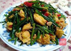 韭菜花炒鸡蛋的做法图解5