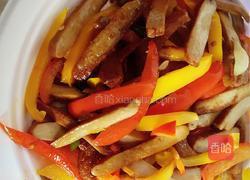 家常彩椒炒豆干的做法图解4