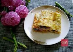 Asparagus and Tenderloin Egg Pancake Recipe Illustration 10