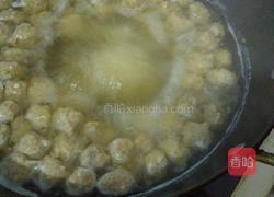 娃娃菜丸子汤的做法图解6