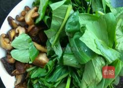 青菜炒香菇的做法图解1