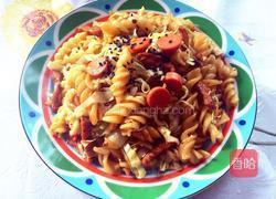 卷心菜炒螺旋面的做法图解14