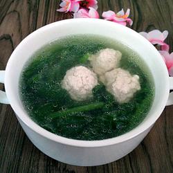 菠菜丸子汤