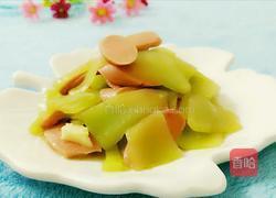 莴苣炒火腿肠的做法图解8