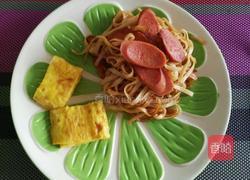 火腿肠炒面的做法图解8