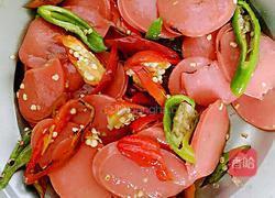 辣椒炒香肠的做法图解4