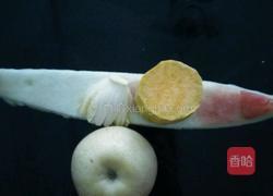 白焯南瓜黄牙白苹果拼盘（成双成对）的做法图解1