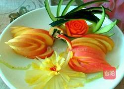 白焯南瓜黄牙白苹果拼盘（成双成对）的做法图解6