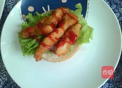 香酥鸡柳芝士汉堡的做法图解7