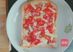 吐司披萨 微波炉版的做法图解3