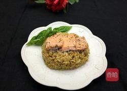 香草鲑鱼炖饭的做法图解9