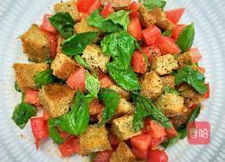 罗勒全熟番茄佐橄榄油面包的做法图解5