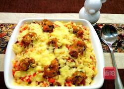 香菇丸子牛肉焗饭的做法图解10