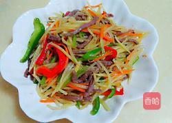 土豆牛肉丝的做法图解5