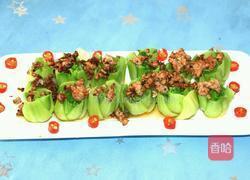 肉末香菇碧玉盏的做法图解8