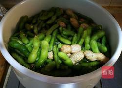 煮花生毛豆的做法图解3
