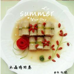 水晶鸡肉卷