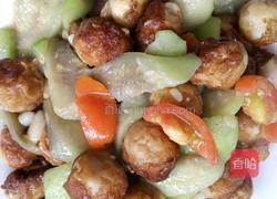 丝瓜虎皮鹌鹑蛋的做法图解7