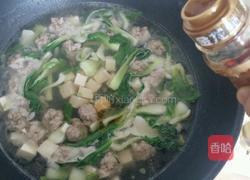 青菜肉丸豆腐汤的做法图解12