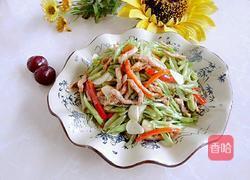 竹叶菜杆炒肉丝的做法图解16