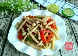 彩椒耗油海鲜菇的做法图解11