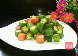 秋葵炒香肠的做法图解9