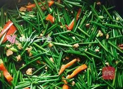 虾皮韭菜苔炒肉的做法图解6