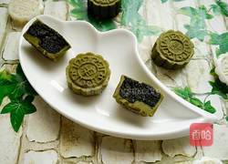 抹茶黑芝麻月饼的做法图解13