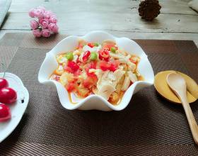 杏鲍菇西红柿鸡蛋面[图]