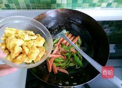 青椒火腿炒蛋的做法图解9