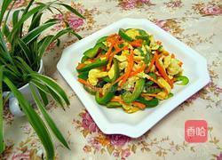 青椒胡萝卜炒鸡蛋的做法图解8