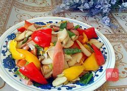 彩椒炒杏鮑菇的做法圖解8