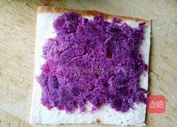 土司紫薯香蕉卷的做法图解3