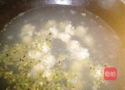 小白菜汆丸子的做法图解5