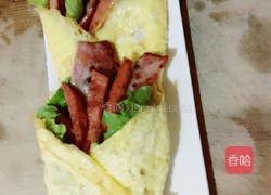 培根生菜鸡蛋卷的做法图解7