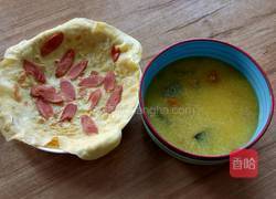 鸡蛋香肠饼的做法图解2