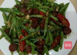 腊肠丁炒四季豆的做法图解8