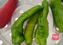 虎皮辣椒肉末的做法图解1